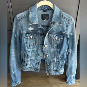 Distressed Blue Denim Jacket size small